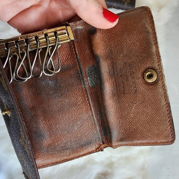 Vintage 1993 Louis Vuitton Key Holder Monogram Canvas 6 Key ET0913 - Picture 6 of 10